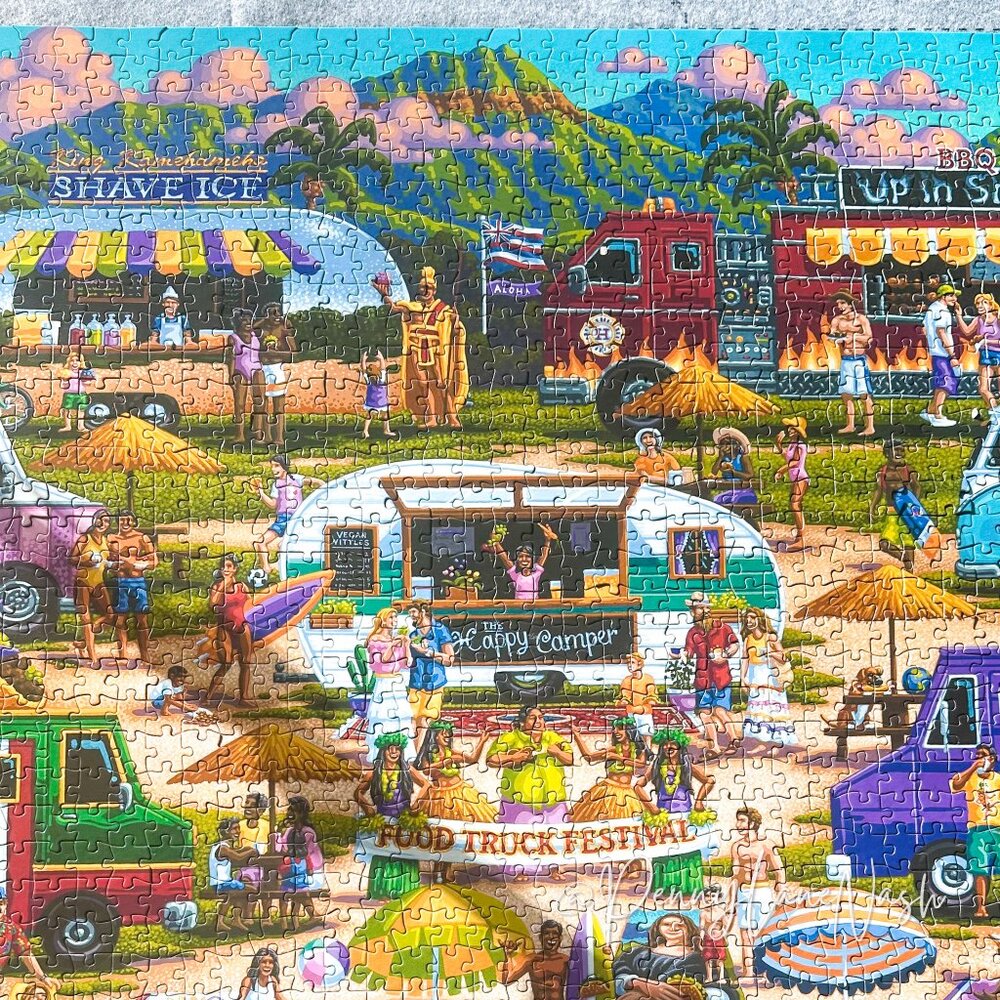 Buffalo Games Hawaiian Food Truck Festival 2000 Piece Jigsaw Puzzle - Picture 5 of 14
